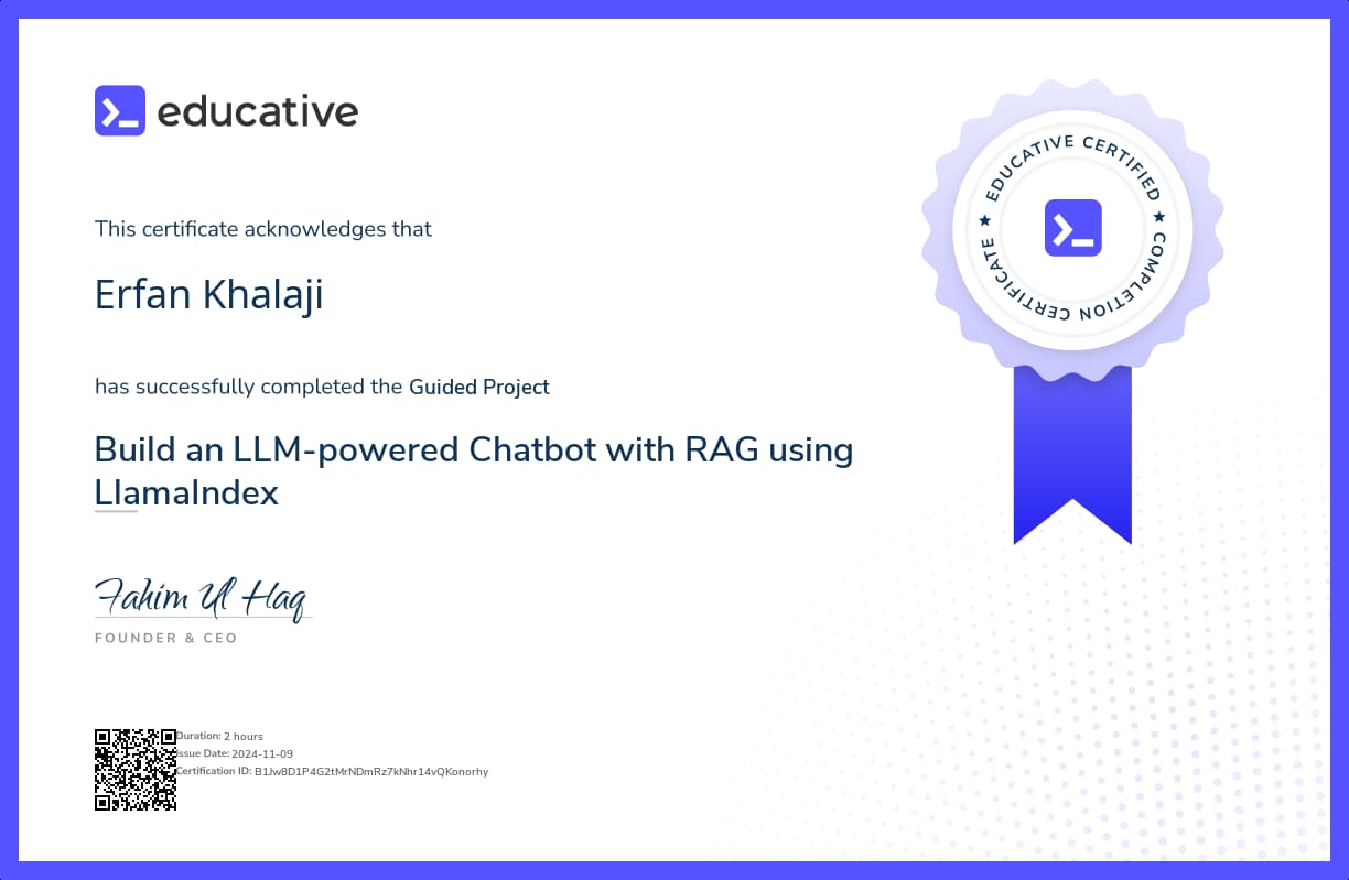 Project Certificate