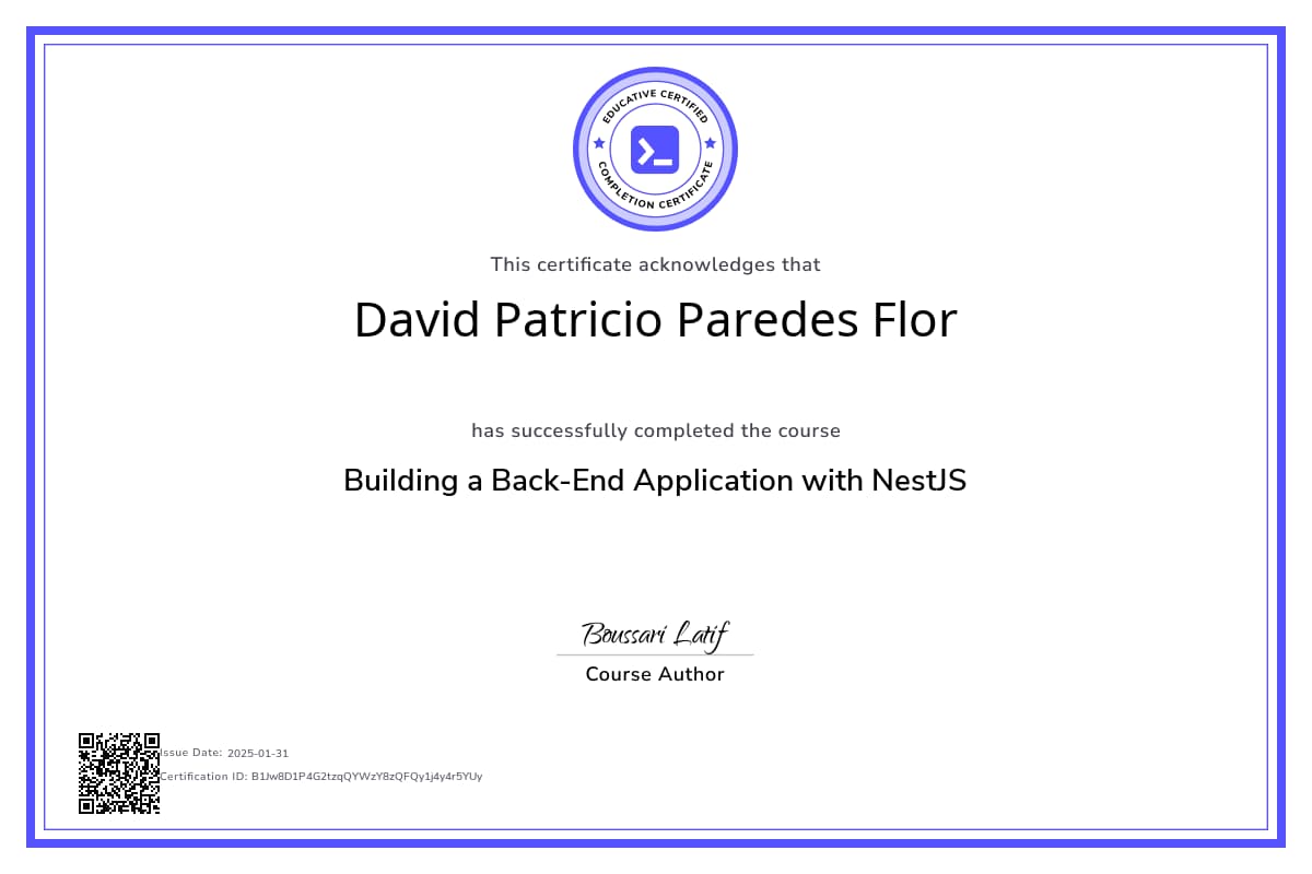 Course Certificate
