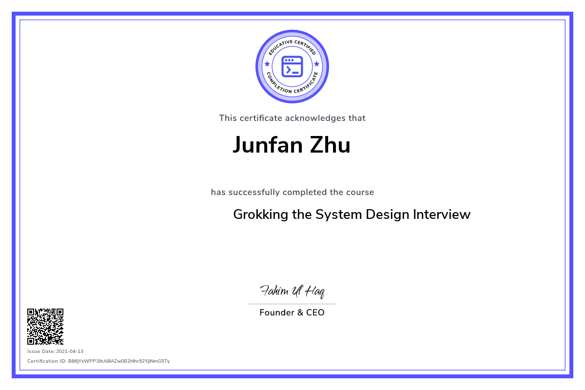 Personalized Path Certificate