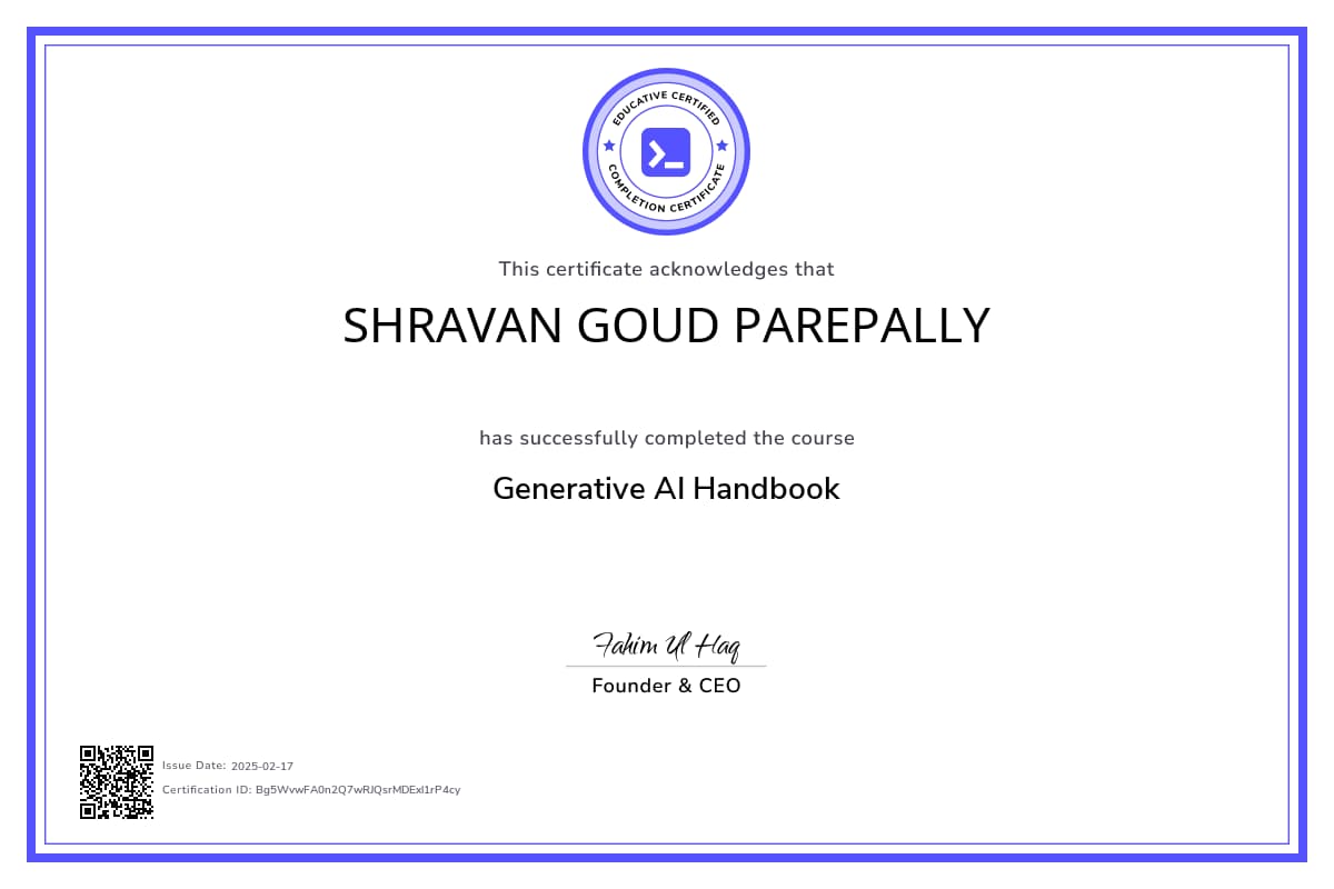 Course Certificate