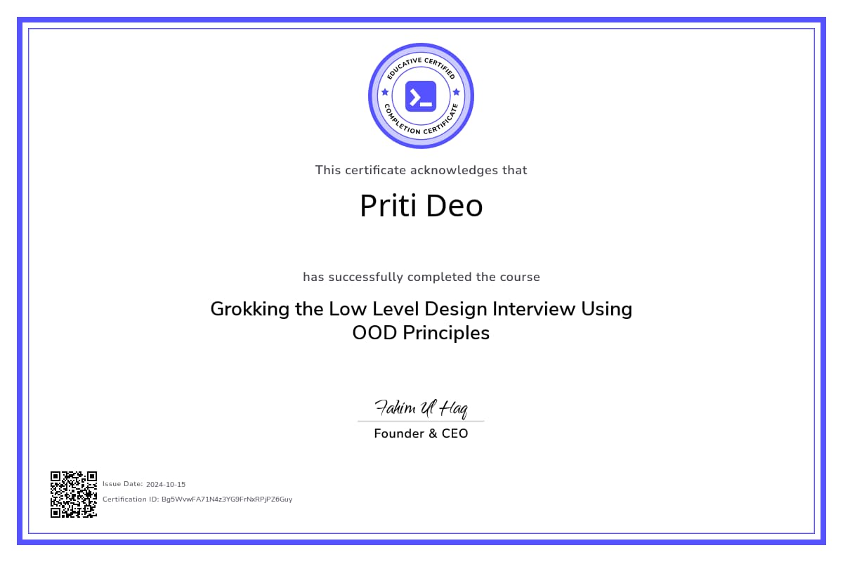 Course Certificate