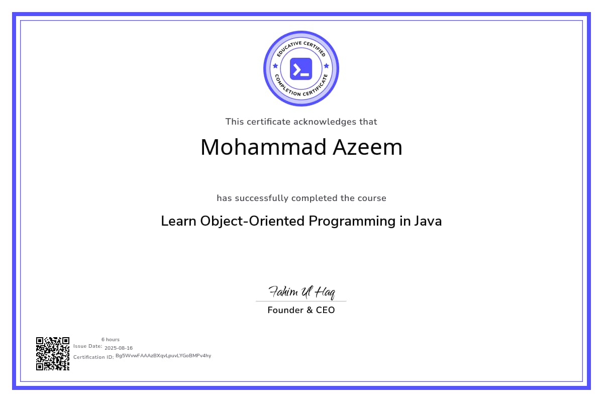 Course Certificate