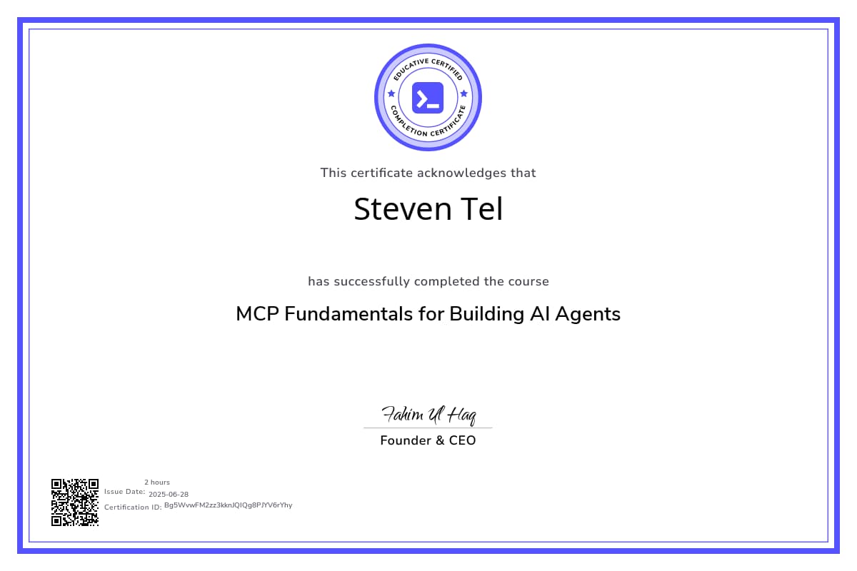 Course Certificate