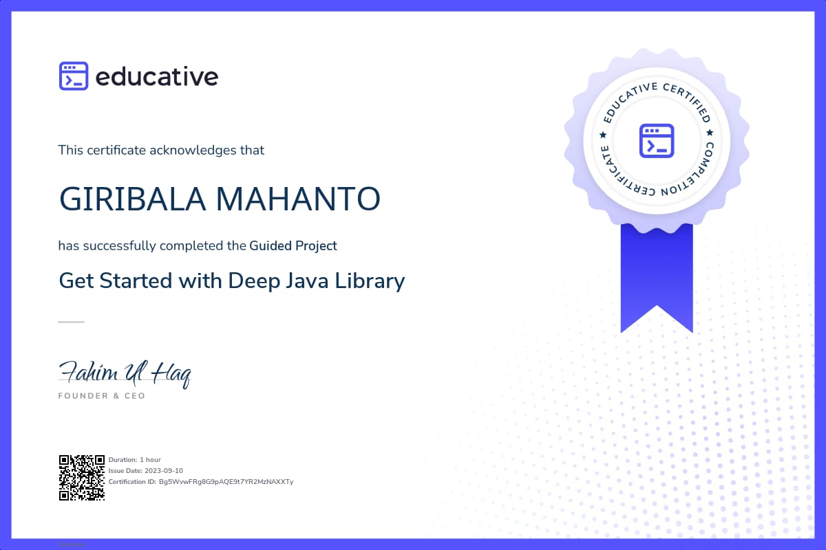 Project Certificate