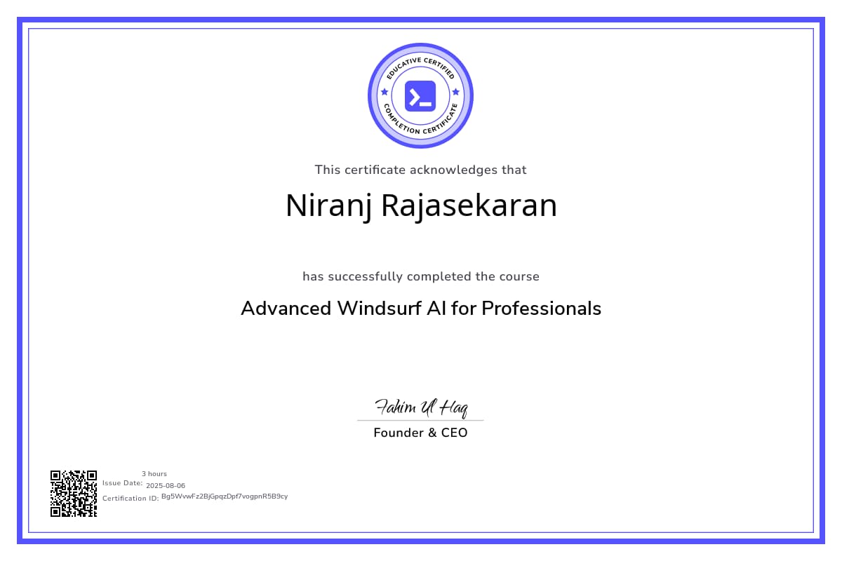 Course Certificate