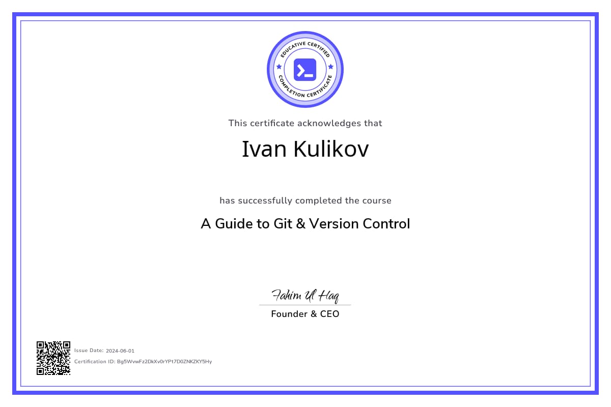 Course Certificate