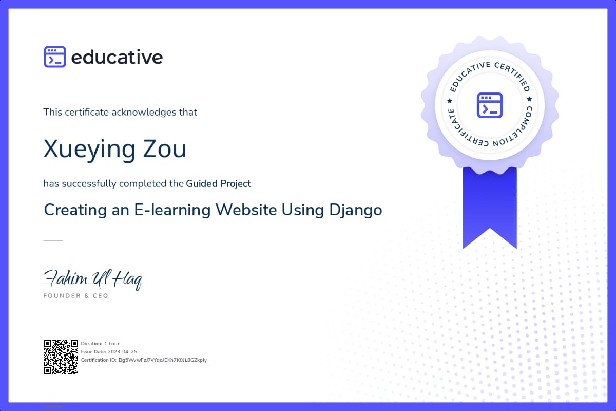Project Certificate