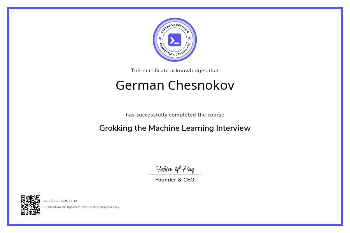 Course Certificate