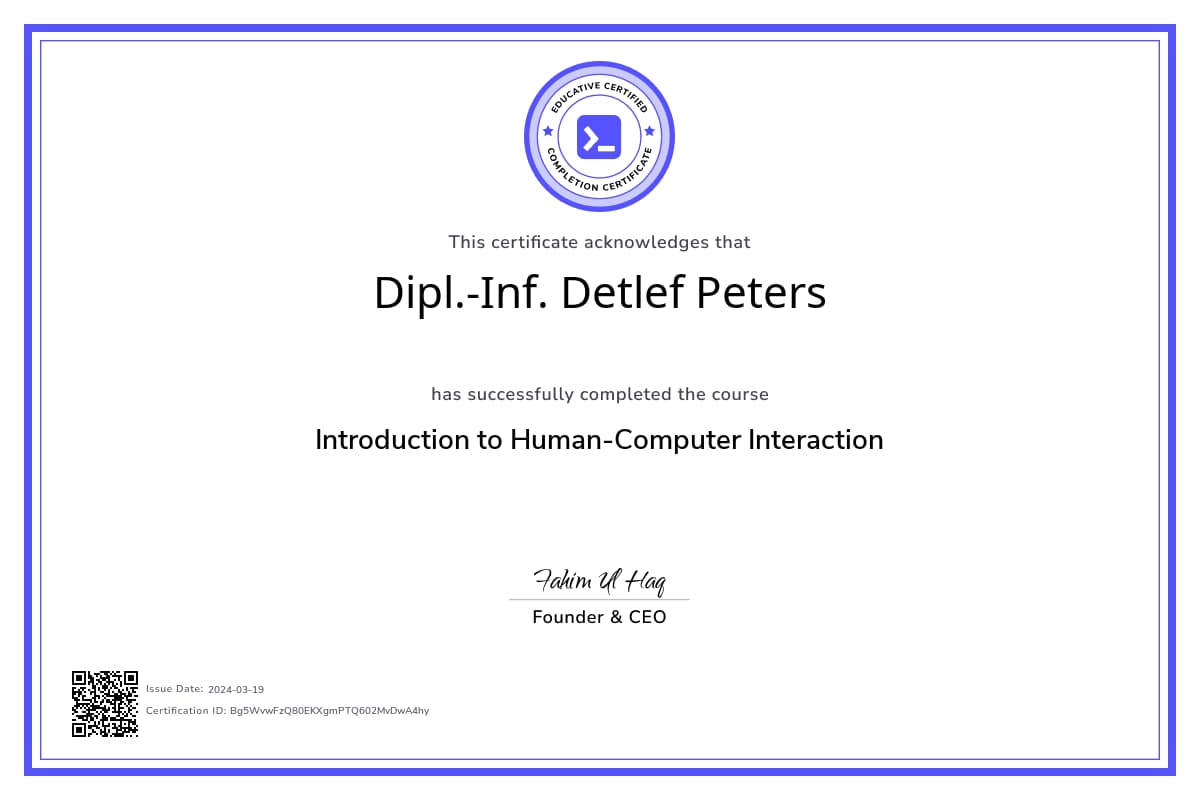 Course Certificate