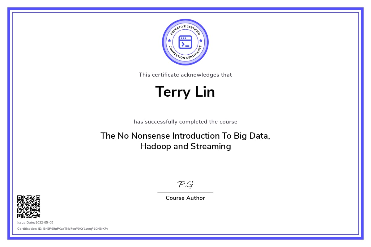 Personalized Path Certificate
