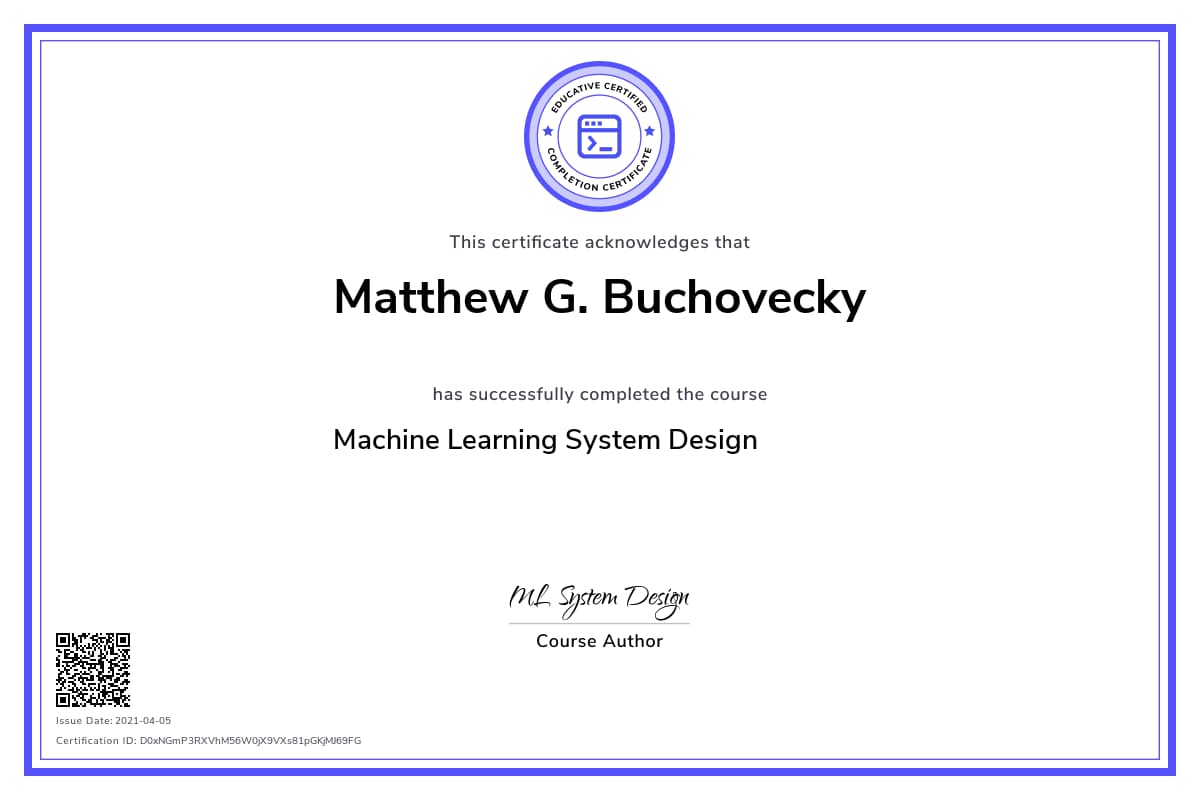 Personalized Path Certificate