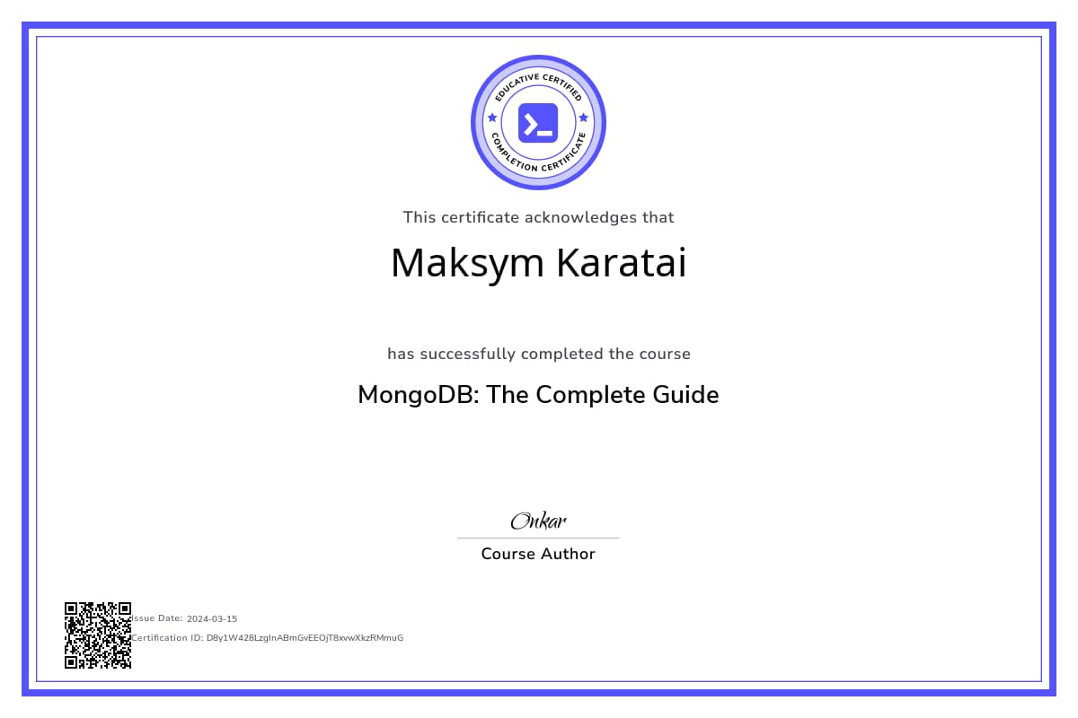 Course Certificate
