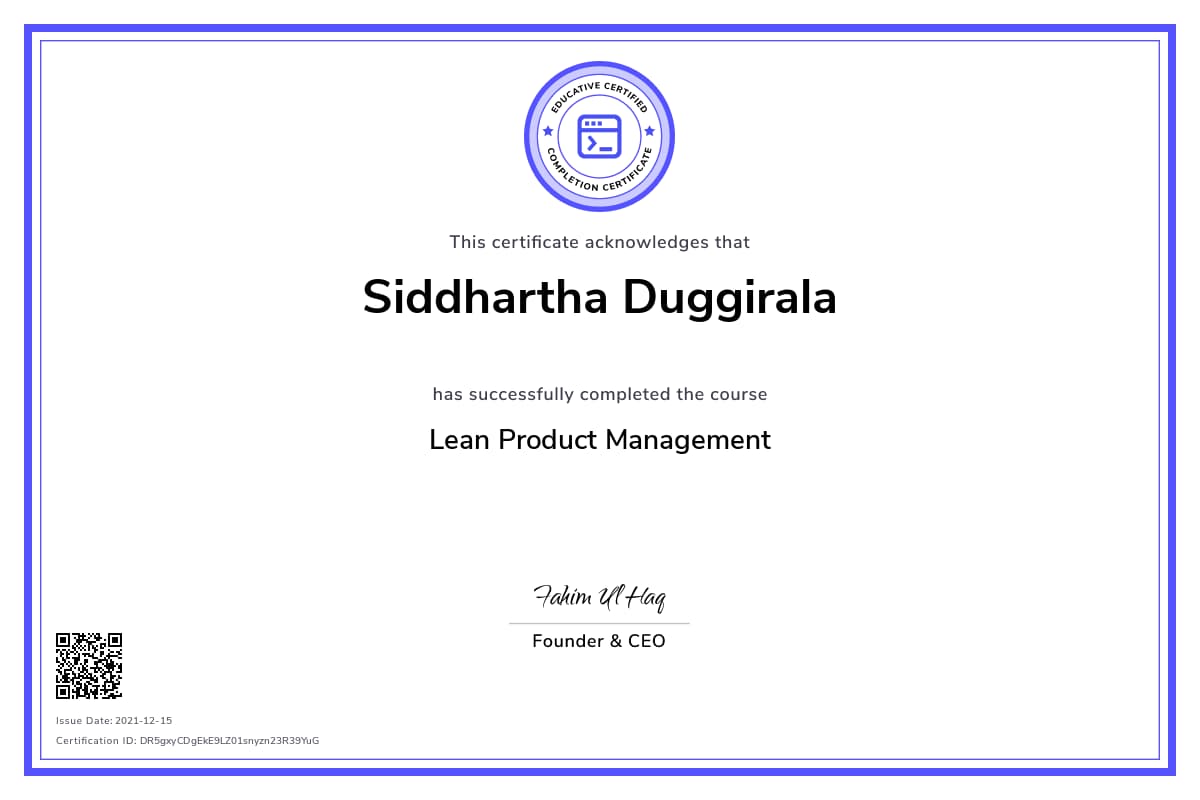 Personalized Path Certificate