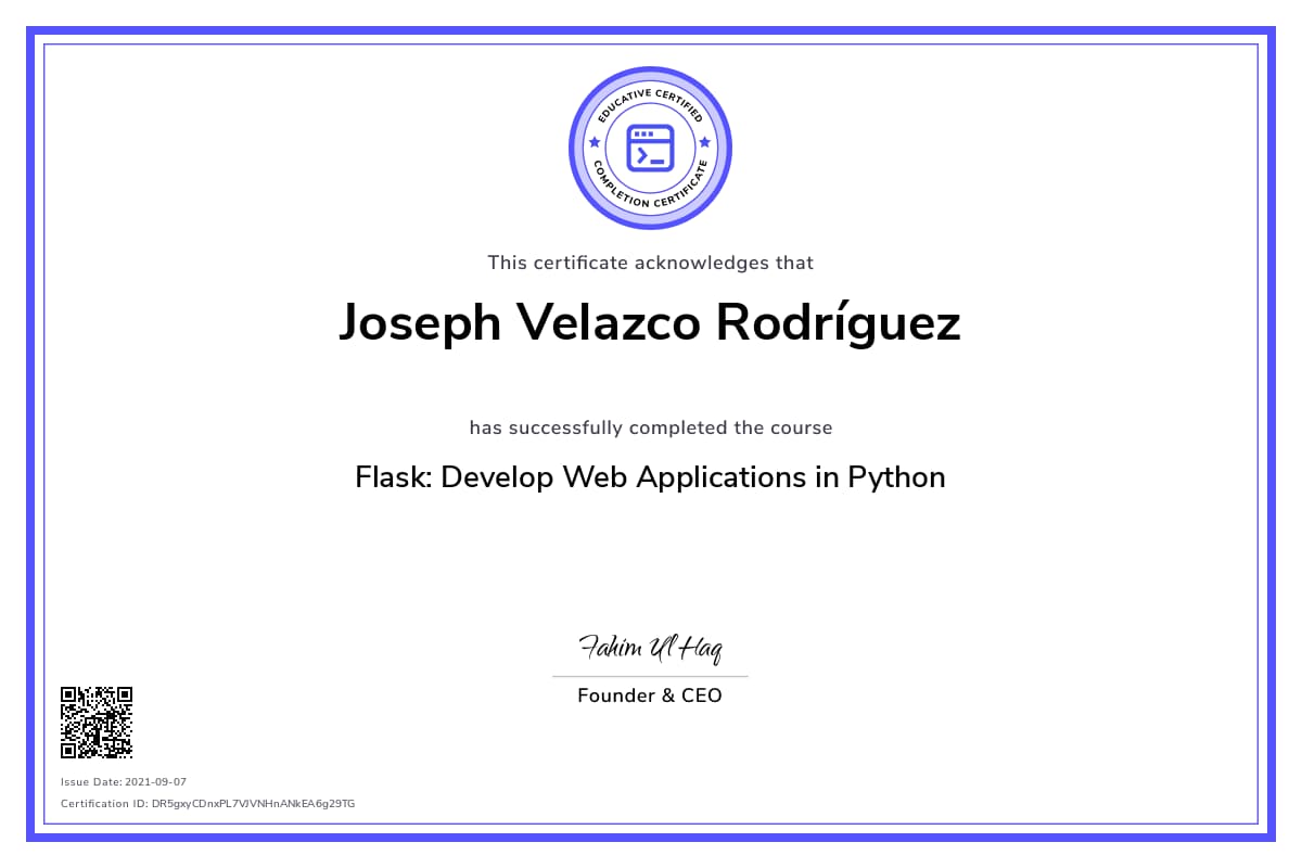 Personalized Path Certificate