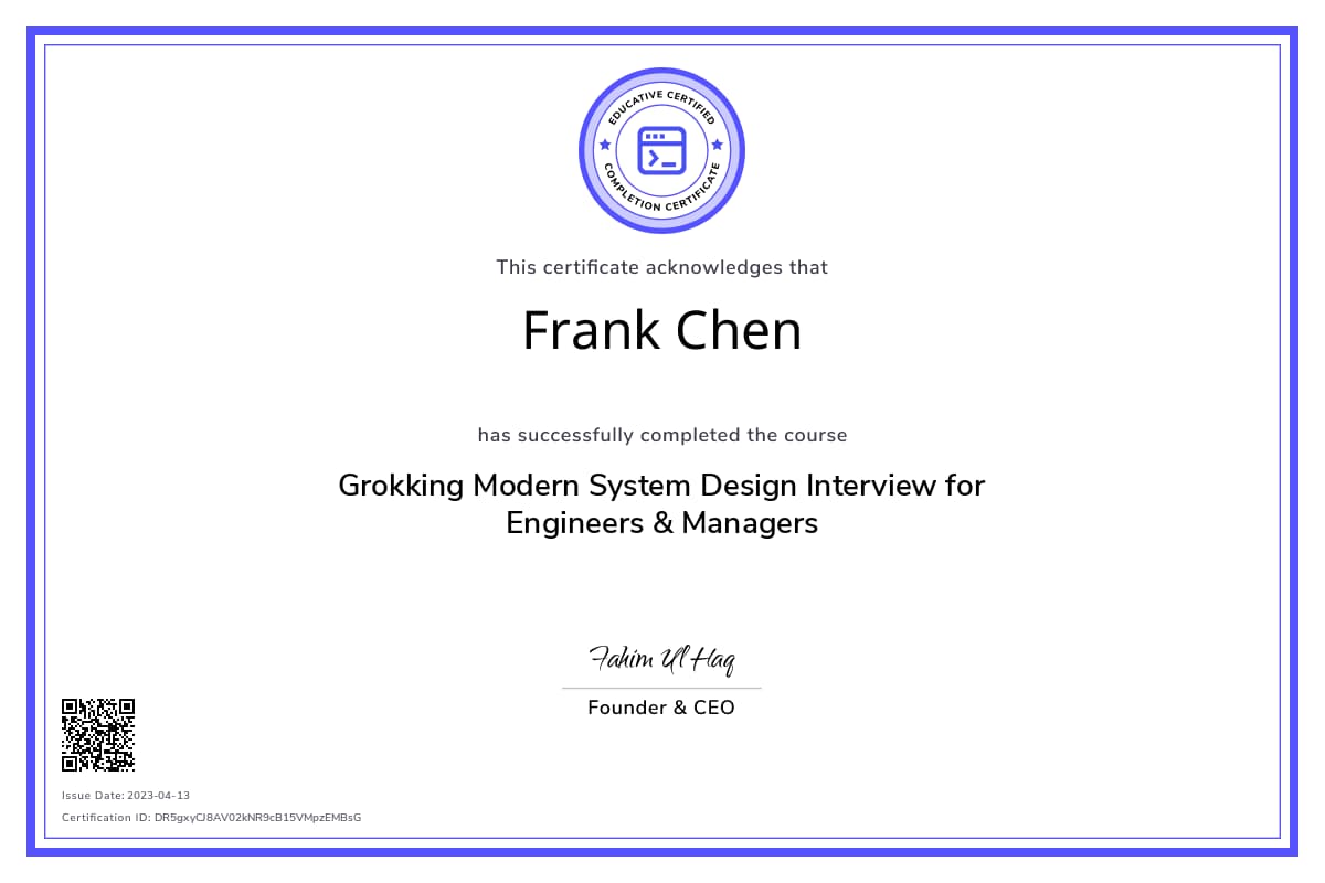 Course Certificate
