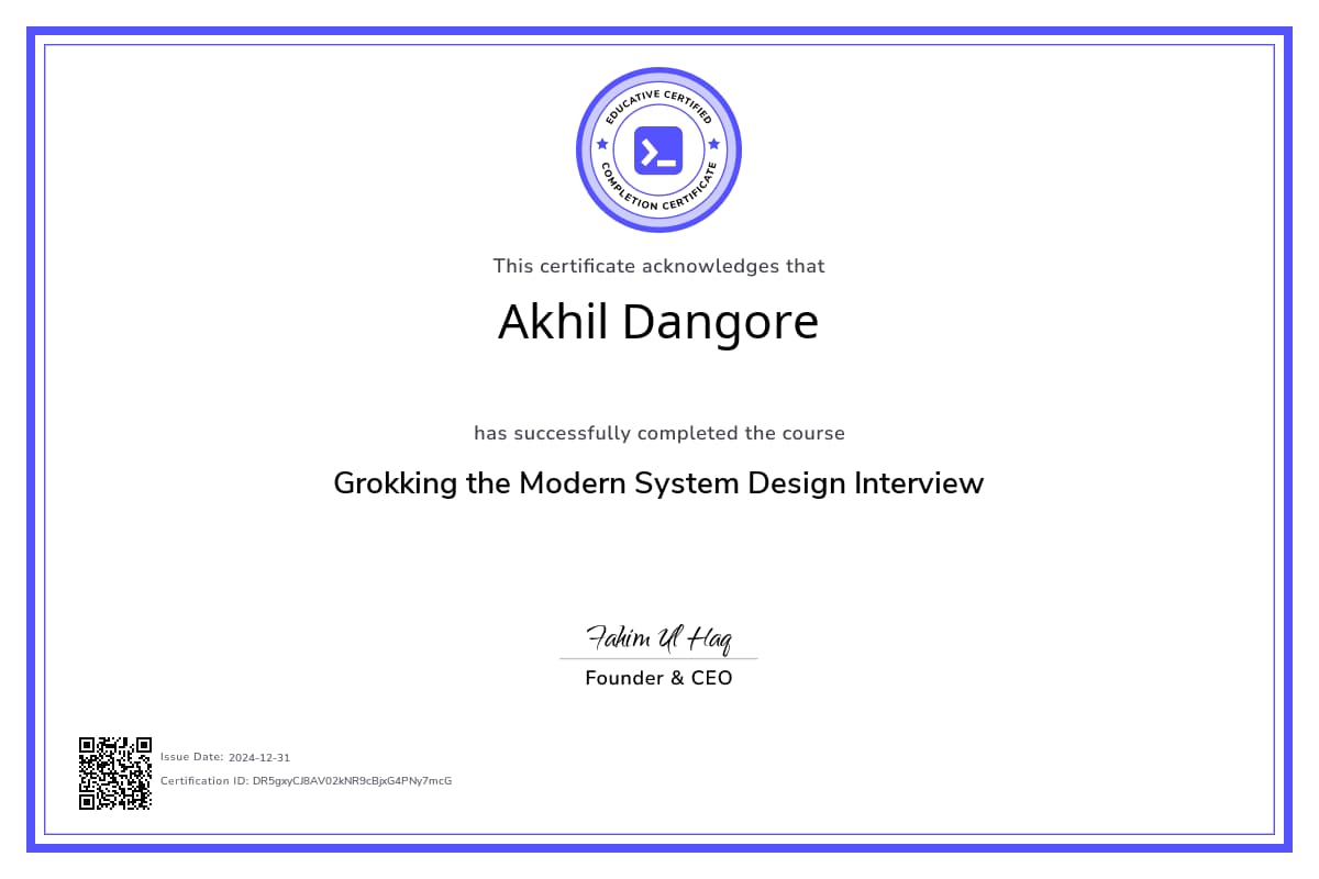 Course Certificate