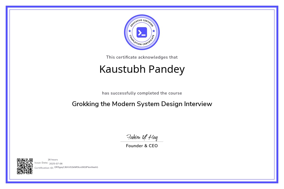 Course Certificate