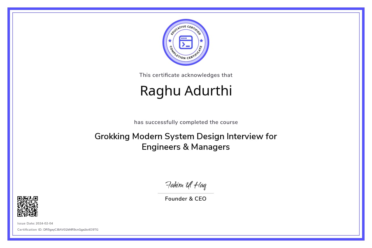 Course Certificate