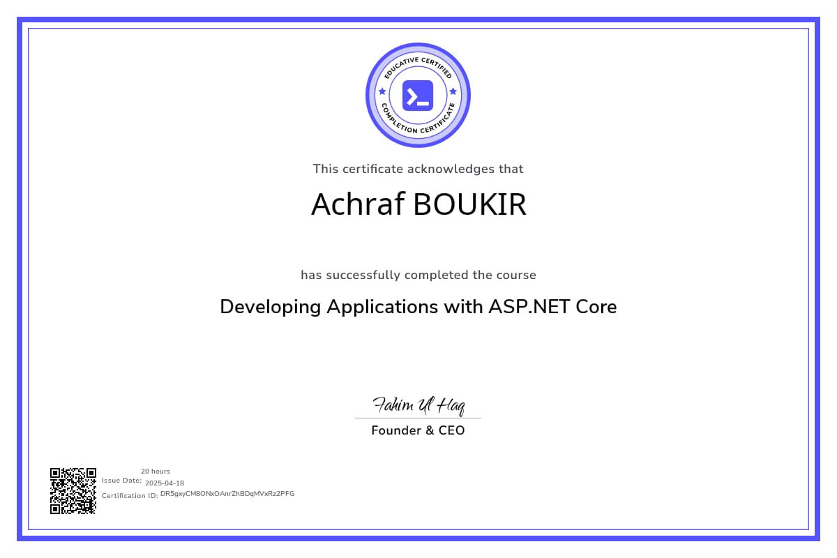 Course Certificate
