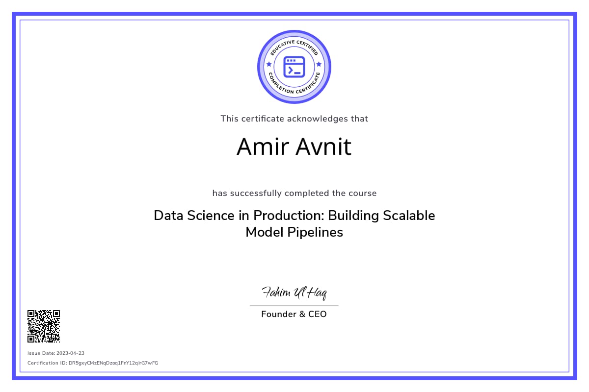 Course Certificate