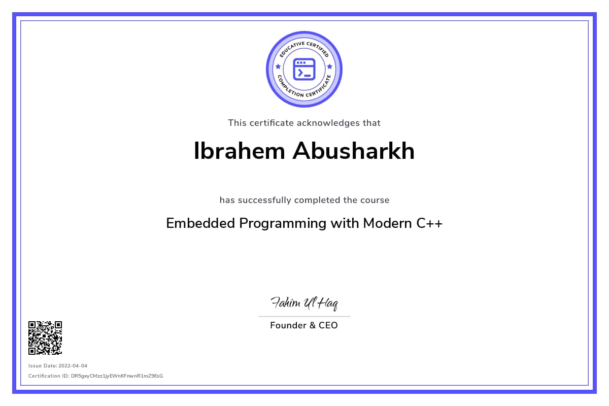 Personalized Path Certificate