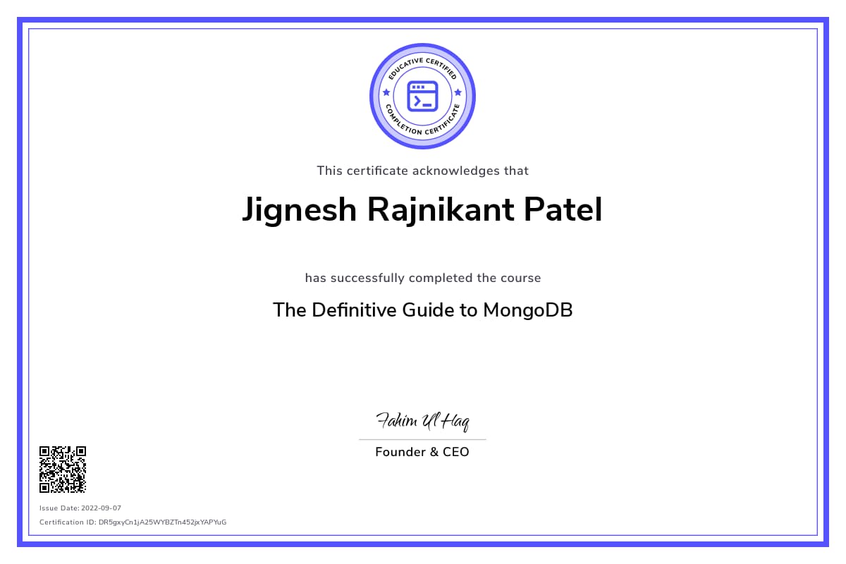 Personalized Path Certificate