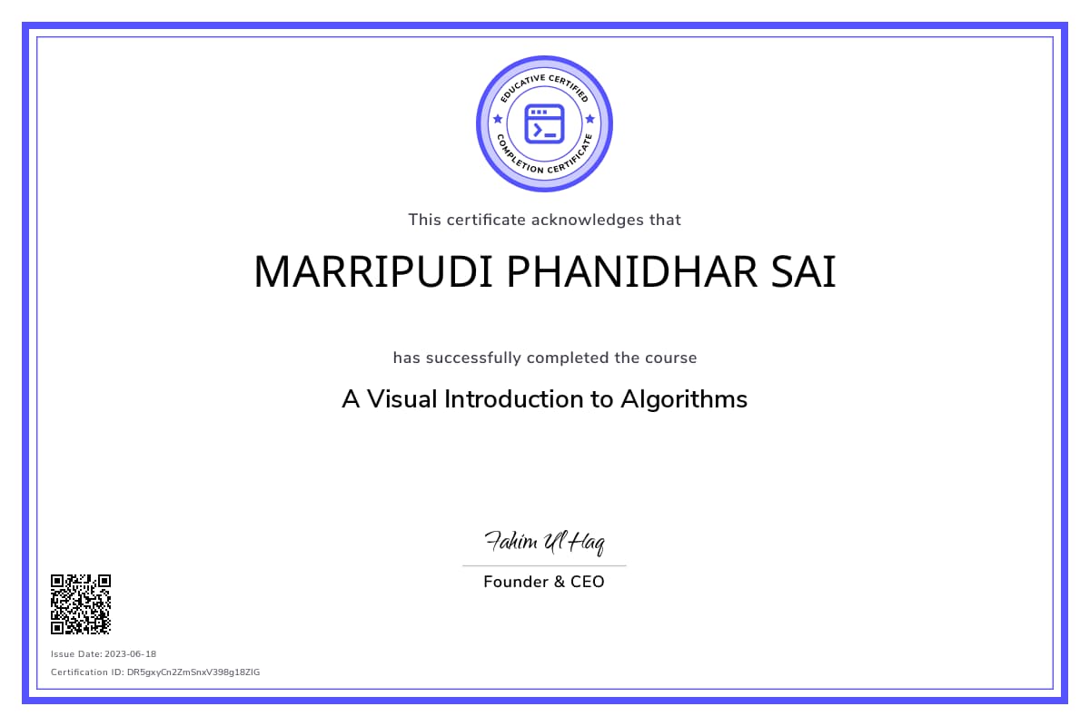 Course Certificate