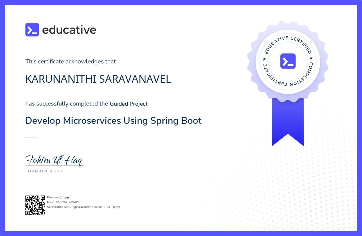 Project Certificate