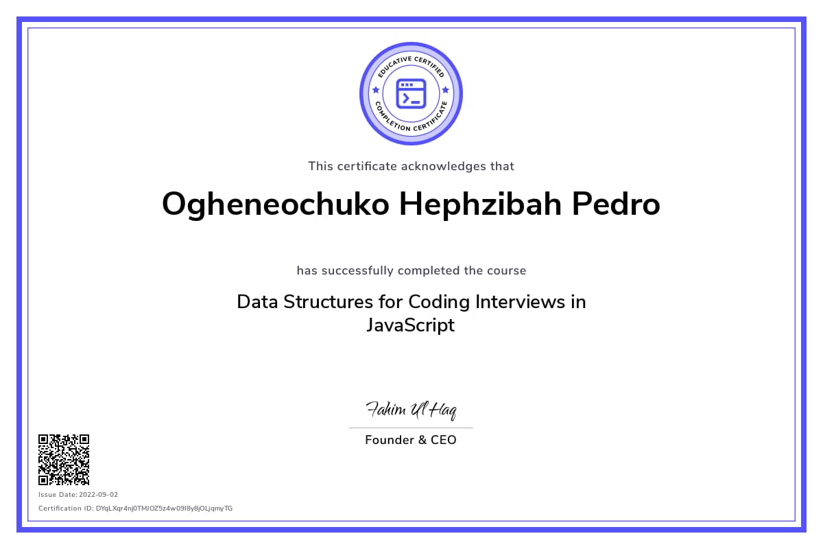Personalized Path Certificate