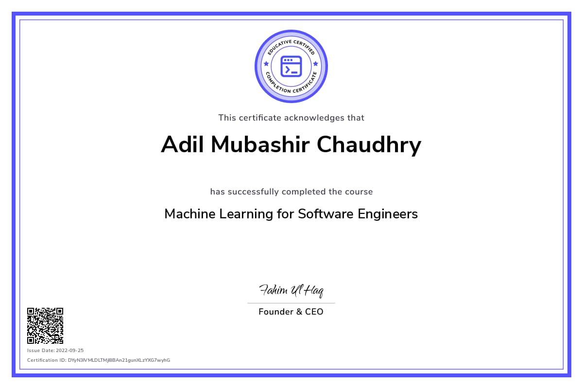 Personalized Path Certificate