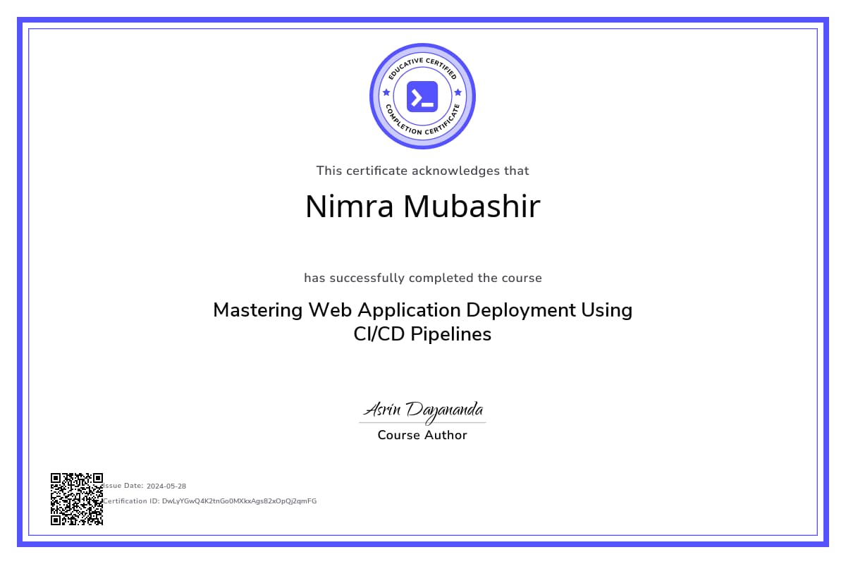 Course Certificate