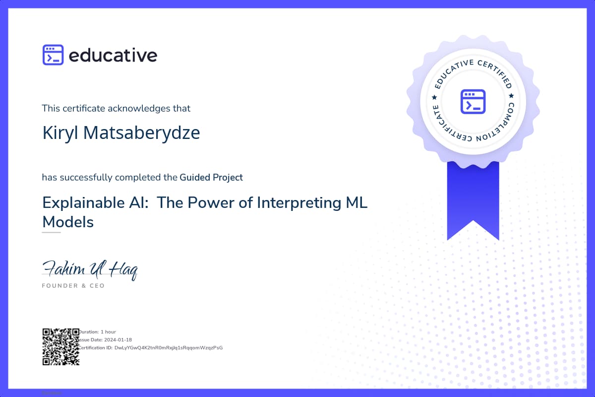 Project Certificate