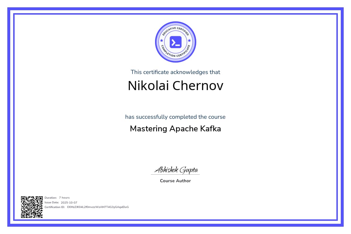 Course Certificate
