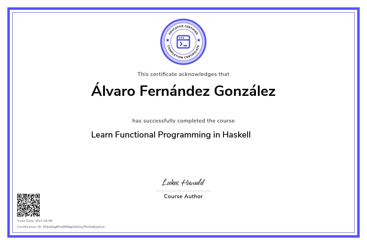 Personalized Path Certificate
