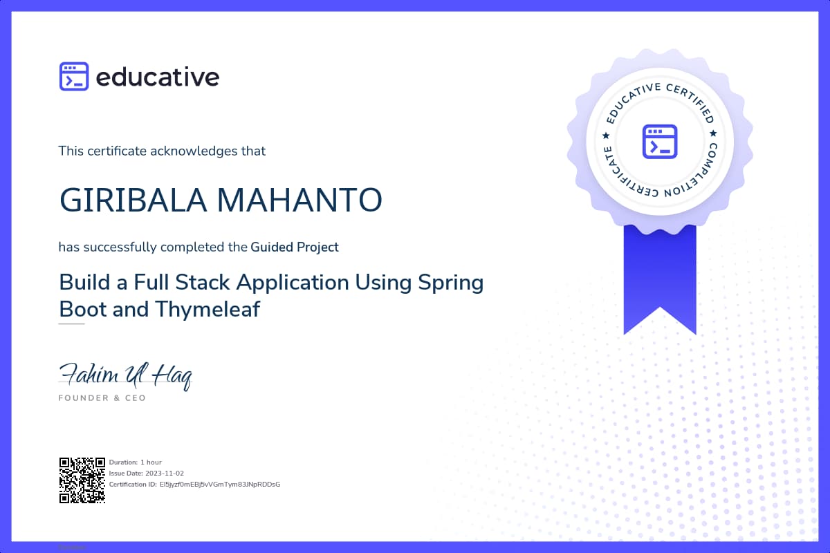 Project Certificate