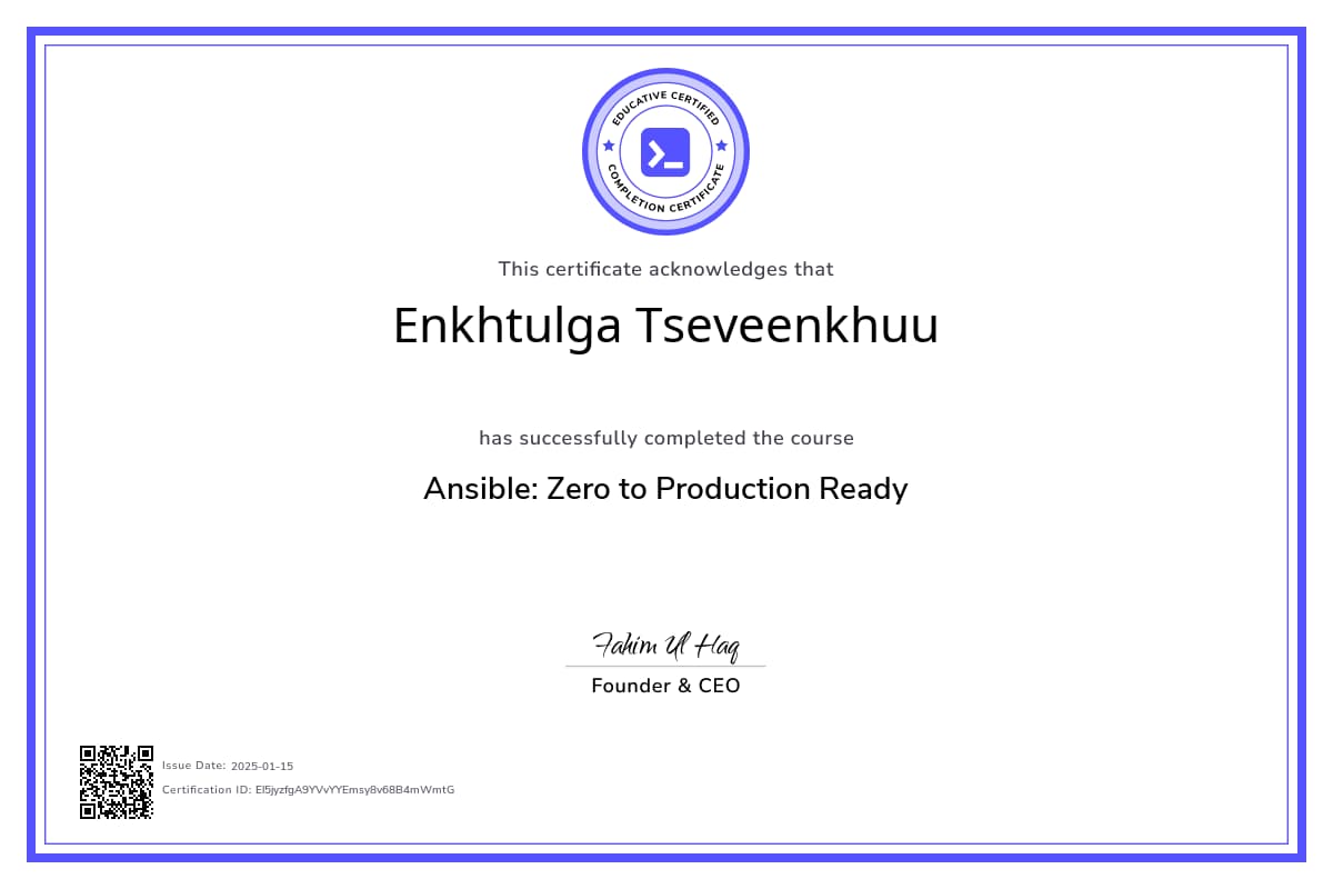 Course Certificate