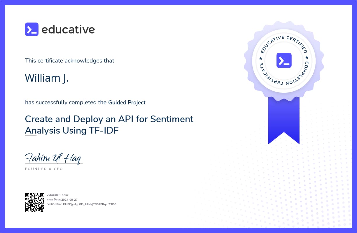 Project Certificate