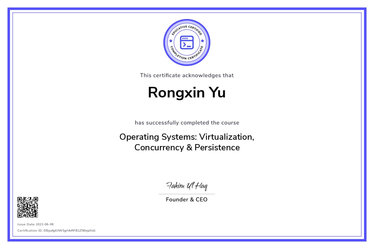 Personalized Path Certificate