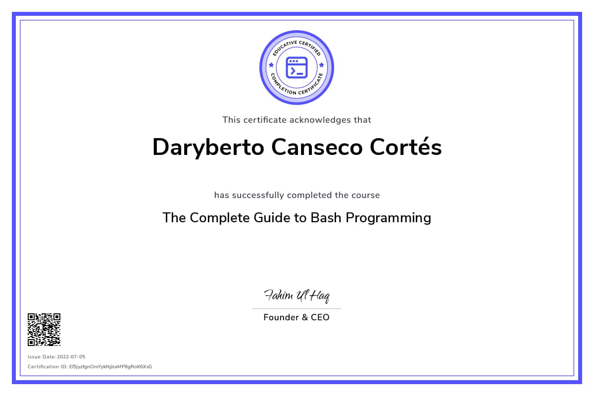 Personalized Path Certificate