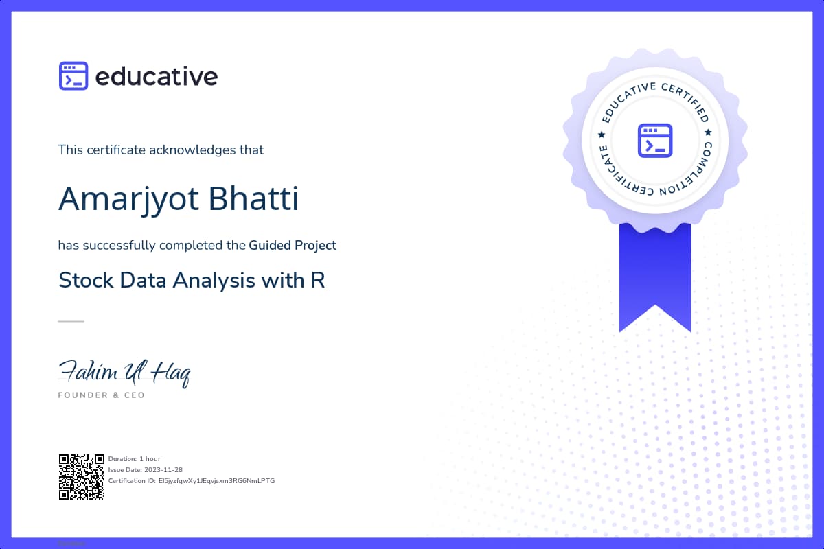 Project Certificate