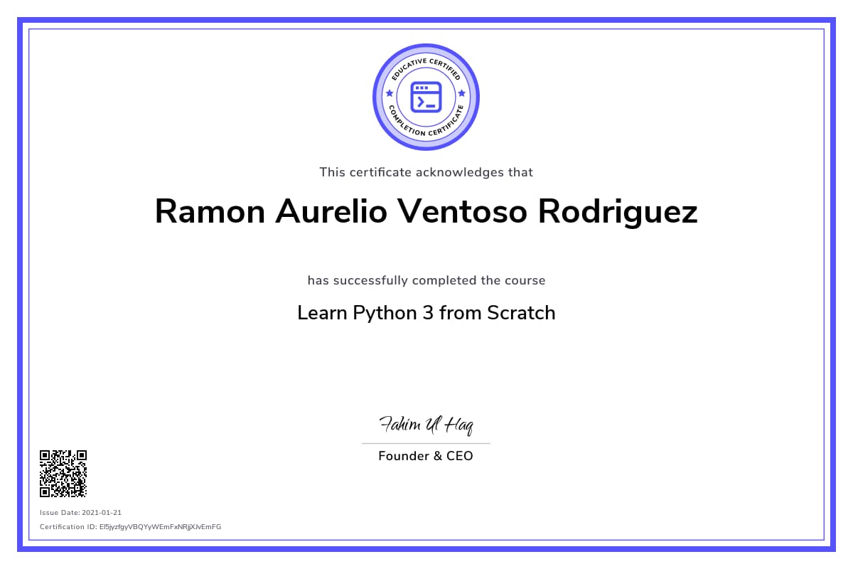 Personalized Path Certificate