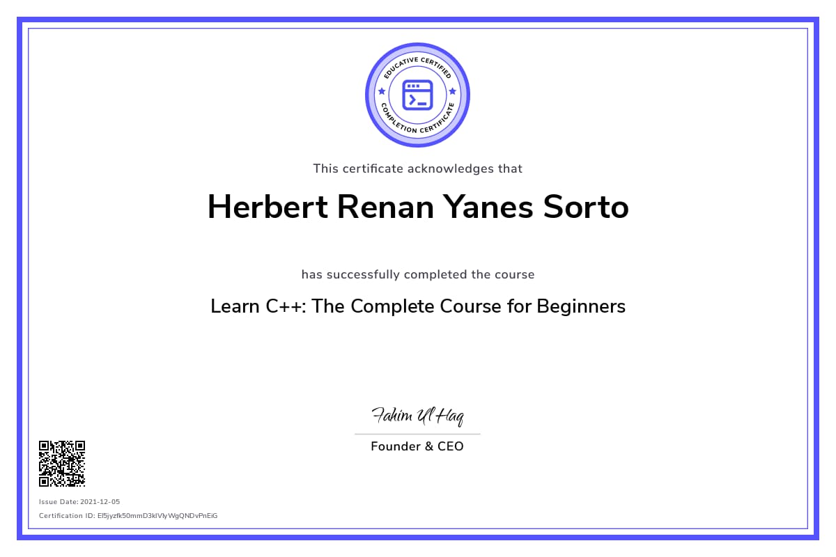 Personalized Path Certificate