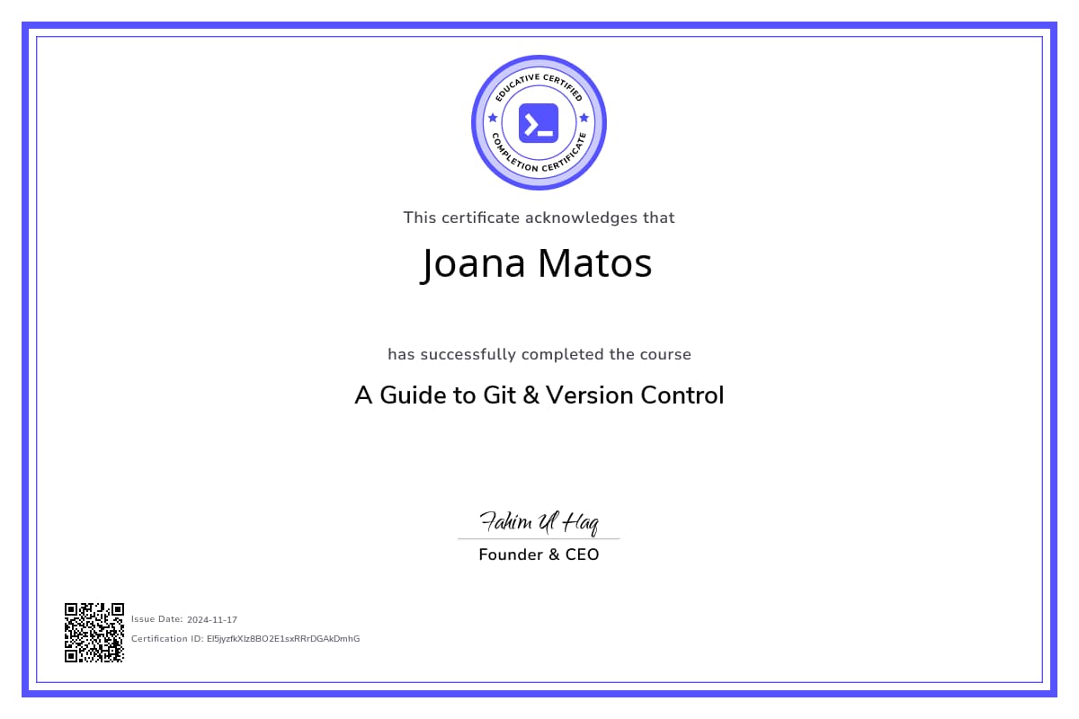 Course Certificate