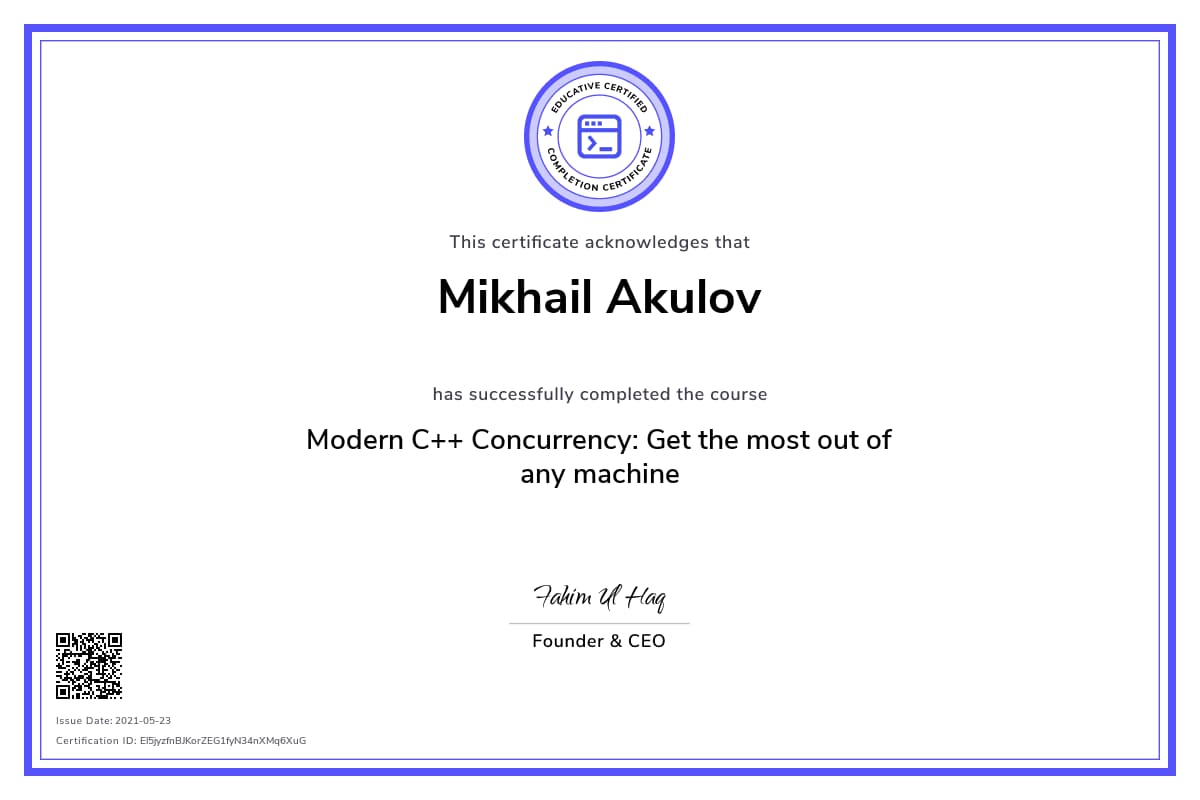 Personalized Path Certificate
