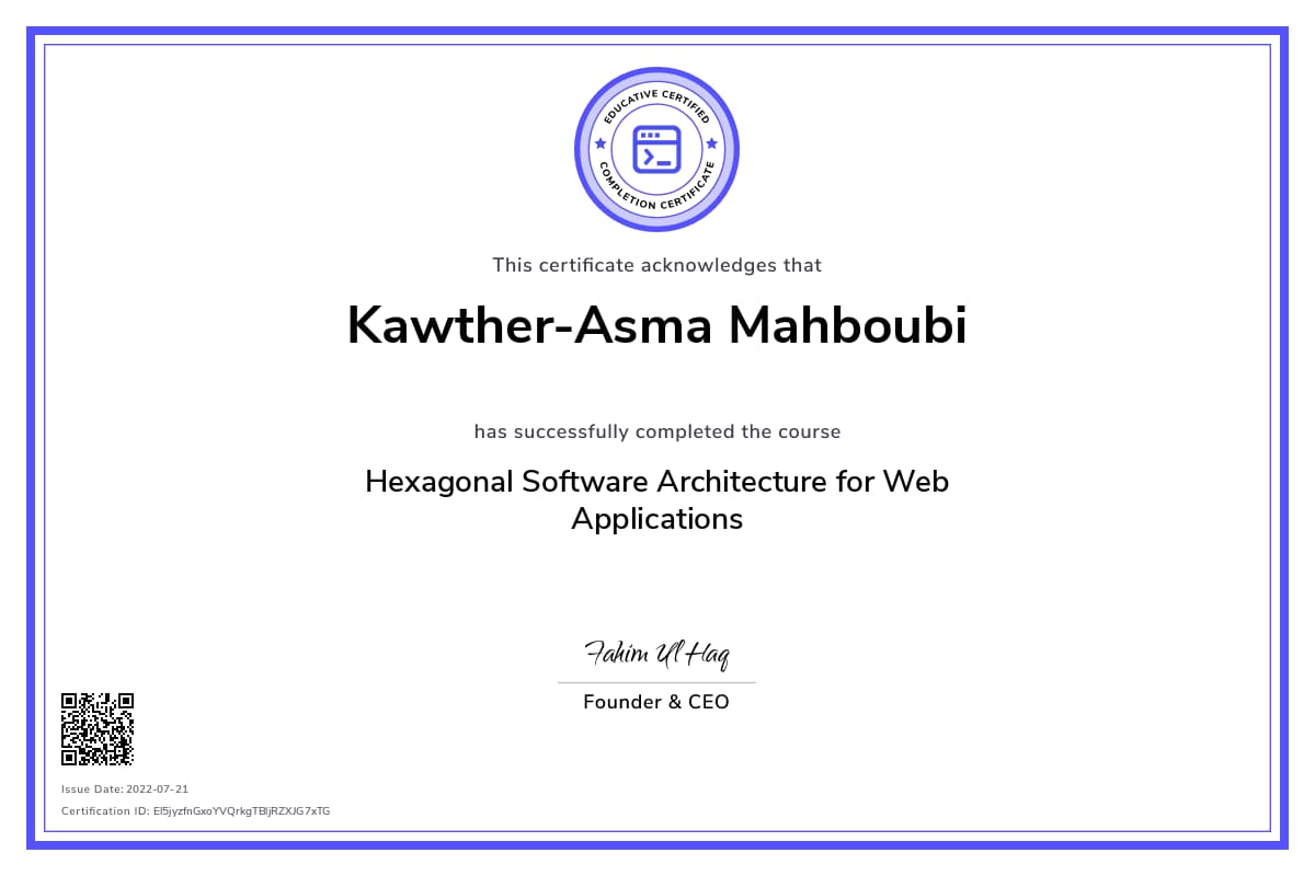 Personalized Path Certificate