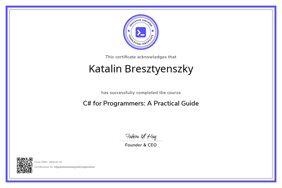 Course Certificate