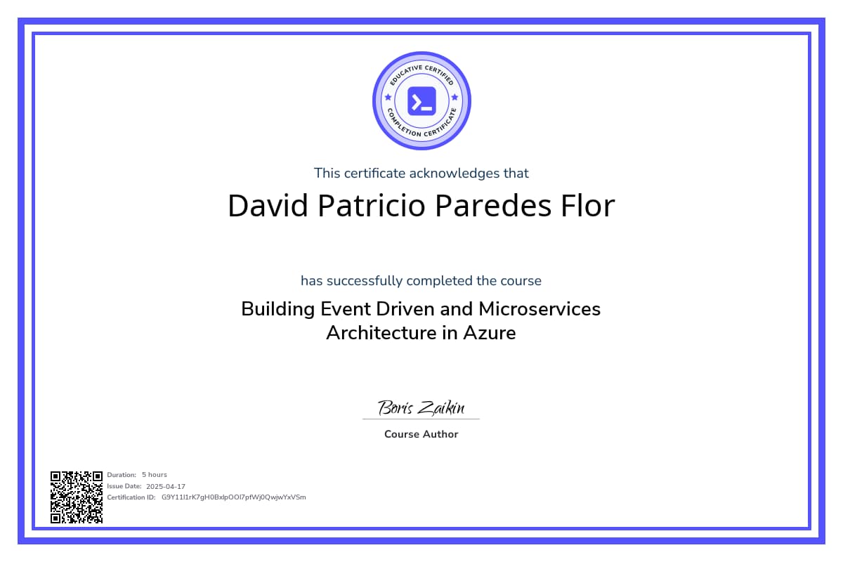 Course Certificate