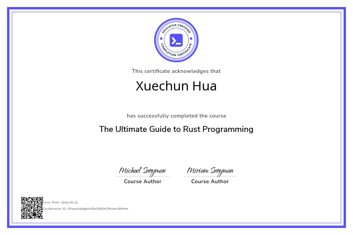 Course Certificate