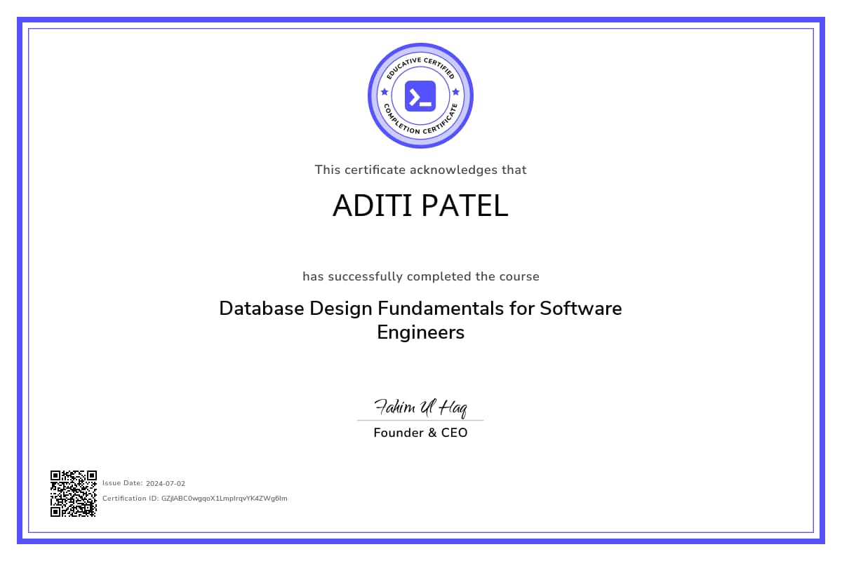 Course Certificate