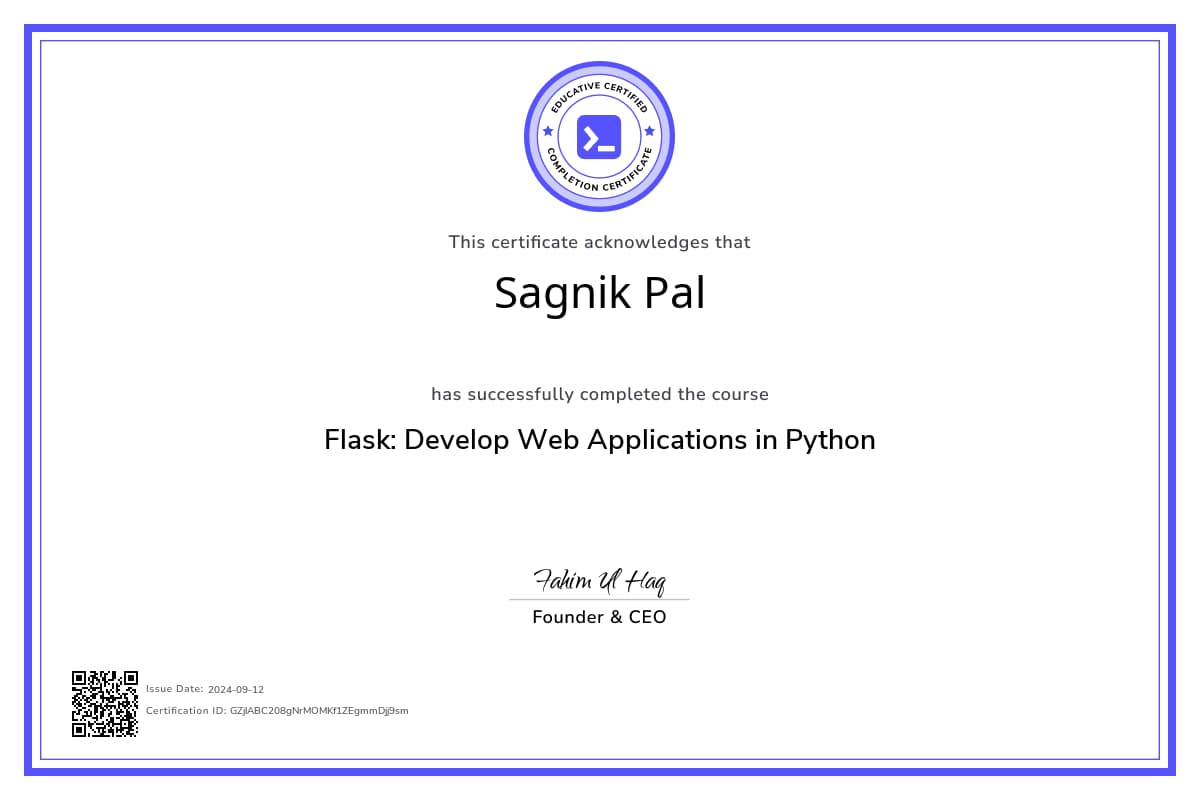 Course Certificate
